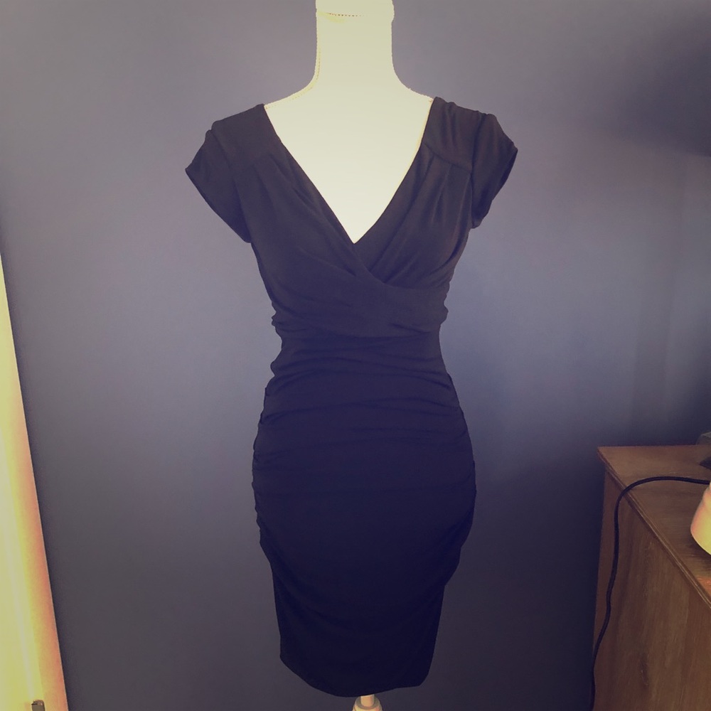 BCBG Maxazria Ribbed Black Dress Size S
